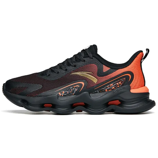 ANTA Running Collection Running Shoes Men Low-Top Black/Vermilion Orange