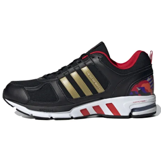 Adidas Equipment 10 Running Shoes Unisex Low-top Black Gold Red