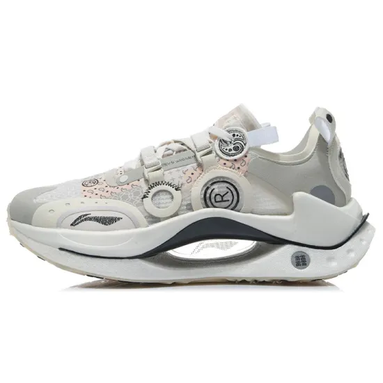 LiNing Jueying CRC Running Shoes Men Low-Top Cloud Rain Gray/Egg Milk Gray