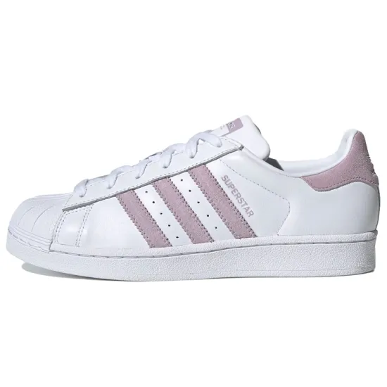 Adidas Originals Superstar Series Skateboarding Shoes Women's Low-top White/powder