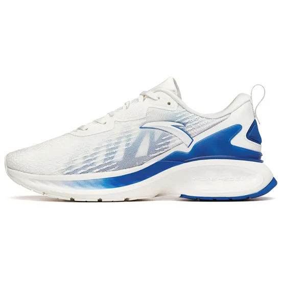 ANTA Tron 1.5 Running Shoes Men Low-Top Ivory White/Royal Blue
