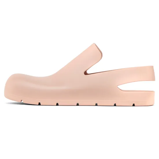 Bottega Veneta Rubber Slingback Puddle Shoe Peach Pink