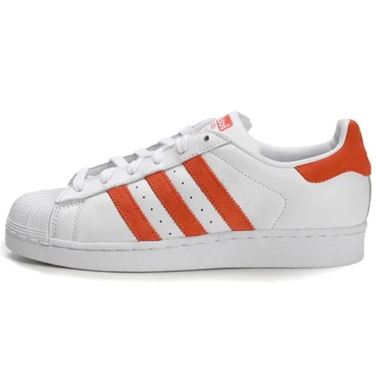 adidas originals Superstar Series Skateboarding Shoes Unisex Low-top White/Orange