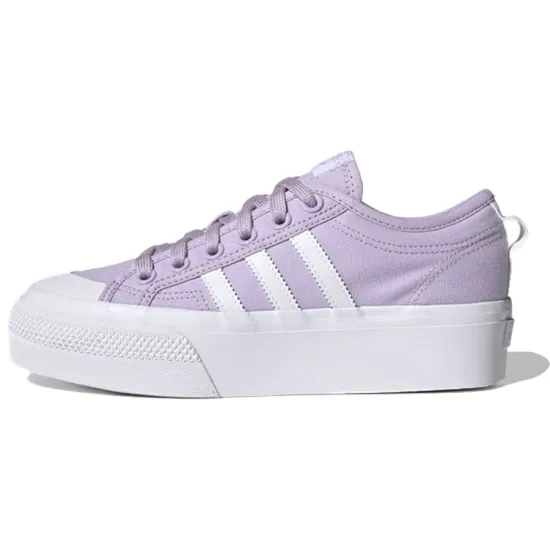 Adidas Originals NIZZA Series Skateboard Shoes Women's Low-top Purple/White
