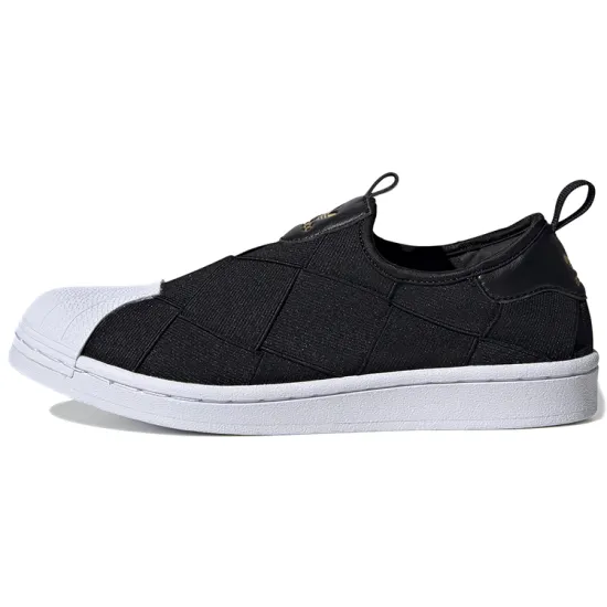 Adidas Superstar Slip-On Core Black Cloud White Pink Women's