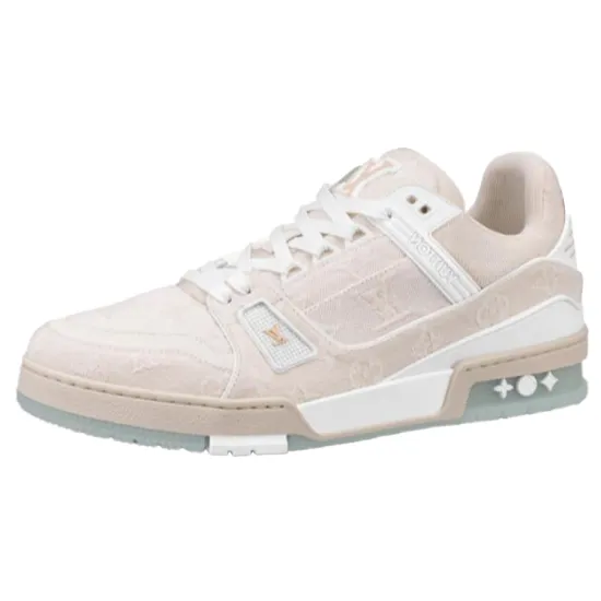 LOUIS VUITTON LV Trainer Beige Monogram Demin