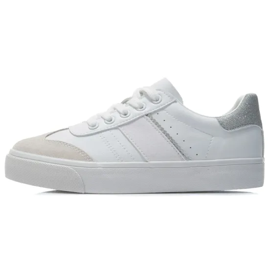 LINING Skateboard Shoes Women's Low-Top Standard White/Silver