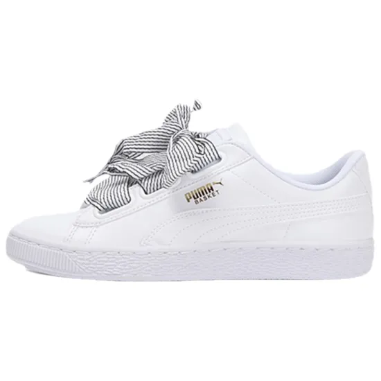 Puma Basket Series Skateboarding Shoes Unisex Low-top Black/white