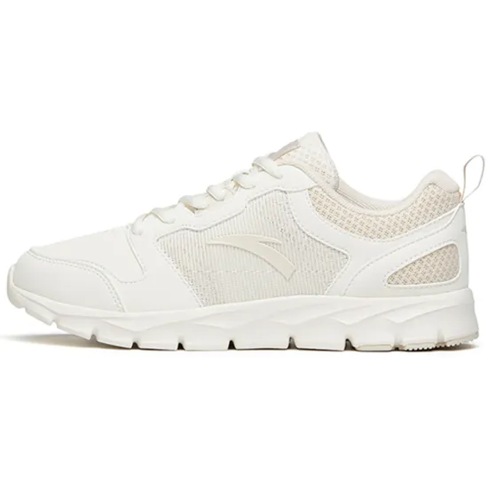 ANTA Running Collection Running Shoes Women's Low-Top Ivory White/Muddy Sand Gray