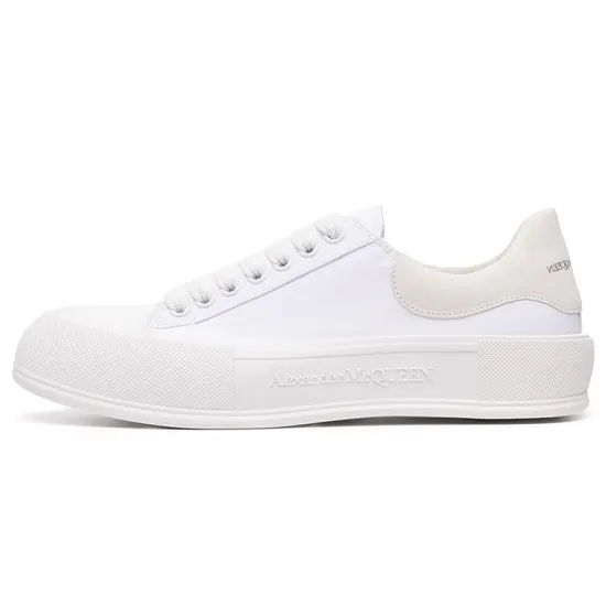 Alexander McQueen Deck Skate Plimsoll Lace-Up White Women's
