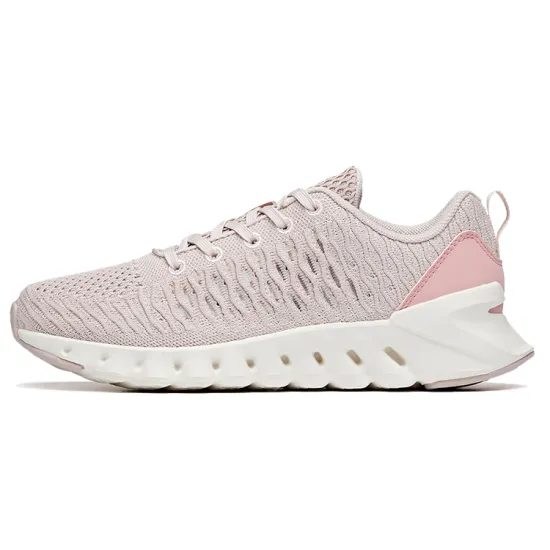 ANTA Running Shoes Women's Low-Top Dusty Grey/Rubber Pink/Ivory White