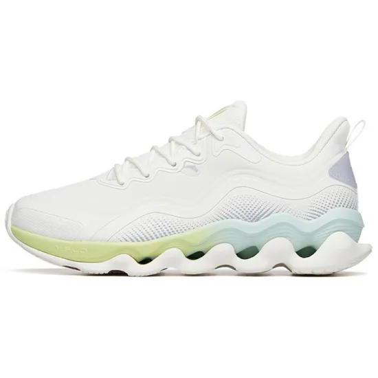 ANTA Running Shoes Women's Low-Top Ivory White/Light Purple Gray