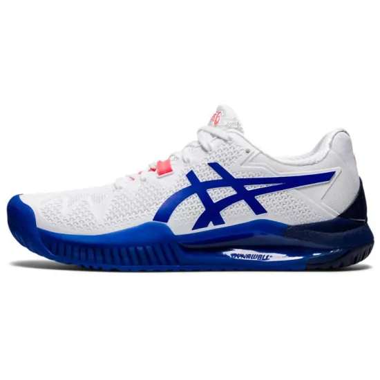 Asics Women's Gel Resolution 8 'White Lapis Lazuli Blue'