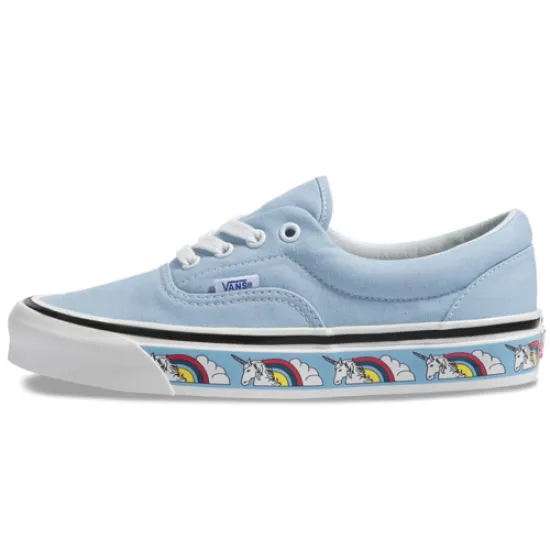 Vans Era Skateboarding Shoes Women's Low-top White/Royal Blue/Fern Green