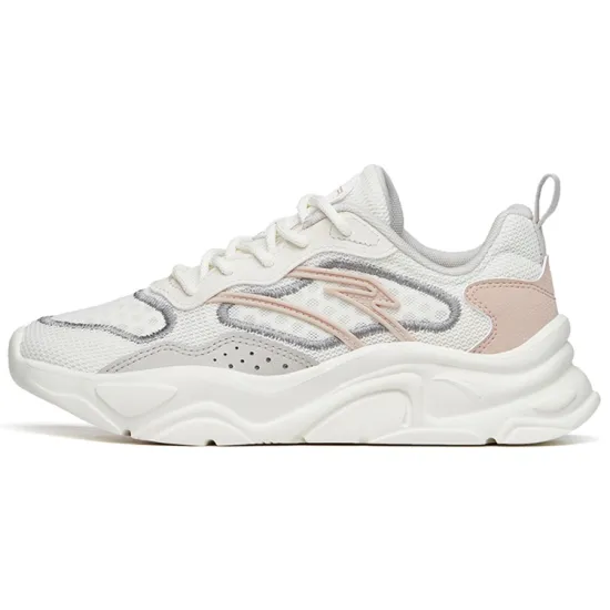 ANTA Life Collection Casual Shoes Women's Low-Top Ivory White/Wheat Flour Pink/First Gray