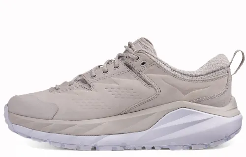 HOKA ONE ONE Kaha Low GTX cushioning outdoor sports fabric synthetic leather cowhide shock absorption non-slip wear-resistant waterproof balance lightweight wrapping low-top running shoes men and women same style moon rock gray