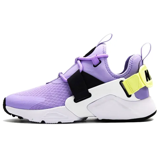 Nike Huarache City Running Shoes Women's Low-top Purple/black/yellow