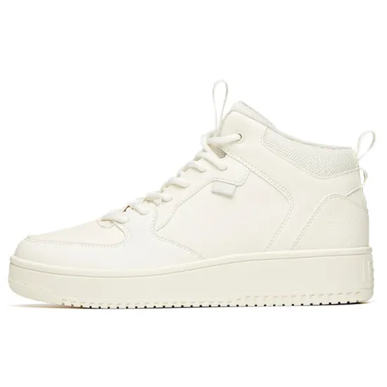 ANTA Skateboard Shoes Women's Mid Top Ivory White/Shade 1 Gray