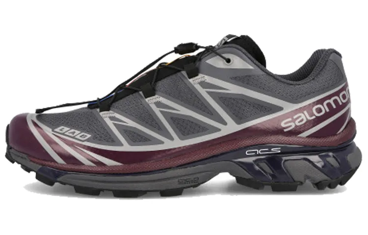 SALOMON XT 6 Textile, Synthetic Leather Cushioning Slip Resistant Abrasion Resistant Low top Casual Shoes Unisex Red