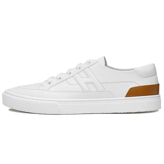 HERMES Deep Low-Top Stylish Skateboarding Shoes Men's White