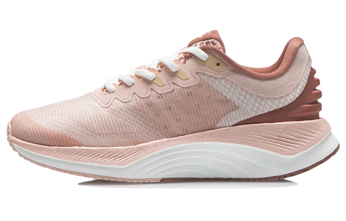 Li Ning YueYing Cushioning Abrasion Resistant Slip Resistant Low top Running Shoes Women’s Peach Orange Pink