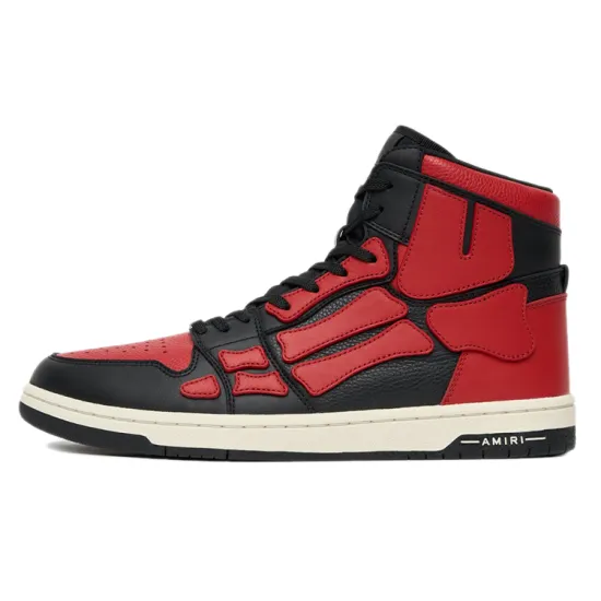 AMIRI Skel Top Hi Black Red White