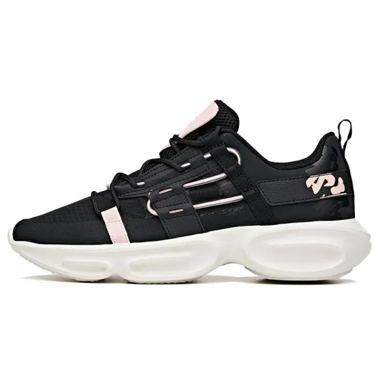 ANTA Training Shoes Women's Low-Top Black/Cherry Blossom Pink