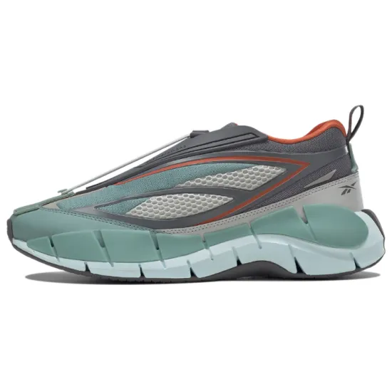 Reebok Zig 3D Storm Hydro Low Top Casual Shoes Men's Gray Green