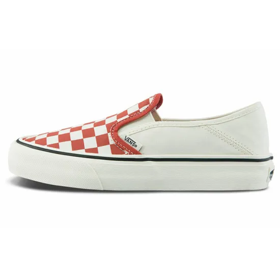Vans Slip-on Skateboarding Shoes Women's Low-top White/Red