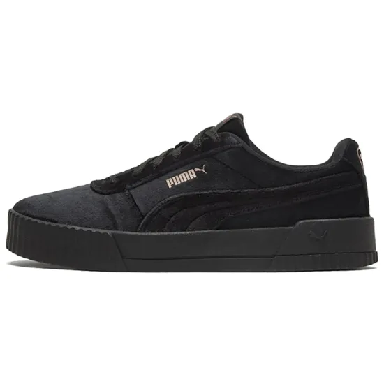 PUMA Carina Series Skateboarding Shoes Women's Low-top Black/Gold