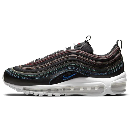 Nike Air Max 97 Black Rainbow Stitching (Men's)
