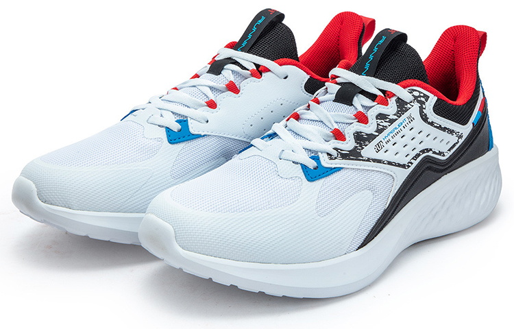 361° Mesh Abrasion Resistant Cushioning Lightweight Low top Running Shoes Men’s White Red