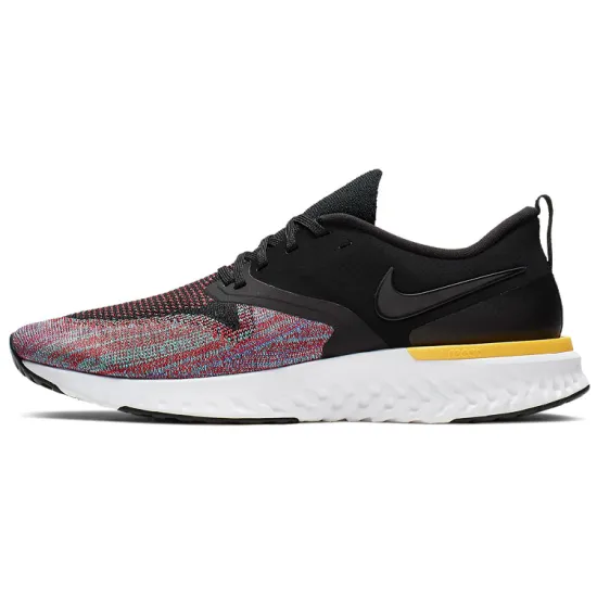 Nike Odyssey React Flyknit 2 Running Shoes Men Low-top Black/purple/yellow