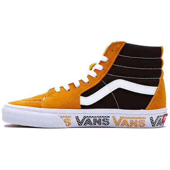 Vans SK8 Skateboarding Shoes Unisex High-top Black/yellow