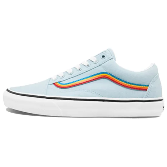Vans Old Skool Skateboarding Shoes Unisex Low-top Blue/Red/Yellow