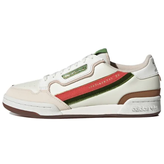 Adidas Originals Continental Running Shoes Unisex Low-top Rice/Red/Green