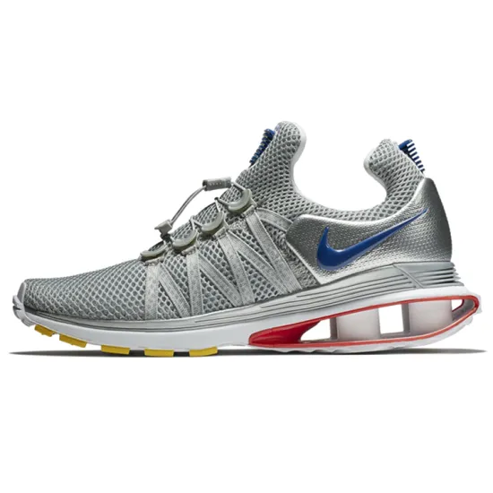 Nike Shox Gravity Metallic Silver Siren Red Gym Blue