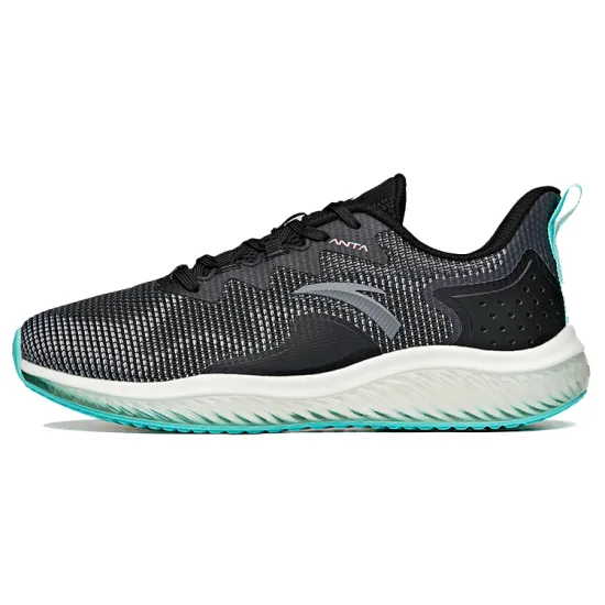 ANTA Running Shoes Men Low-Top Black/Dark Gray