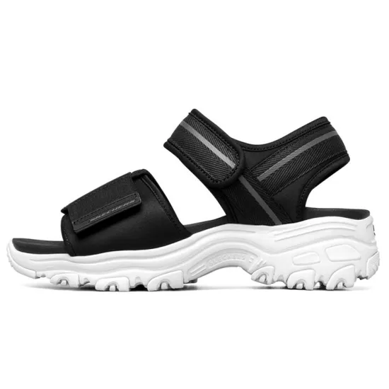 Skechers D Lites 1.0 Sandals Black/White Women's