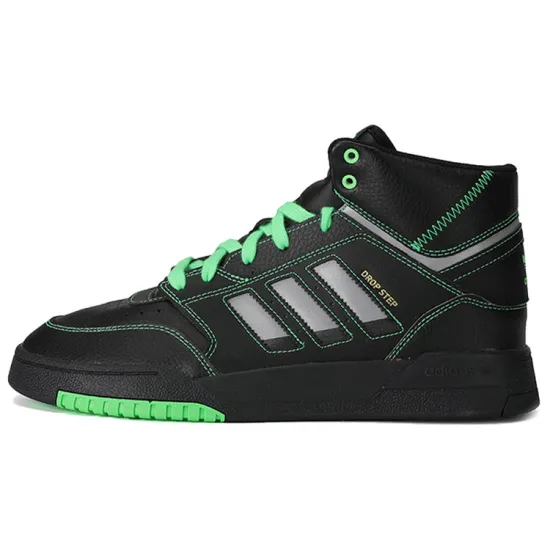 Adidas Originals Drop Step Skateboard Shoes Men High-top Black/Green