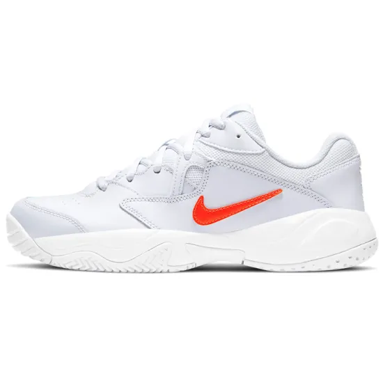 Nike Court Lite 2 Football Grey Bright Crimson Women's