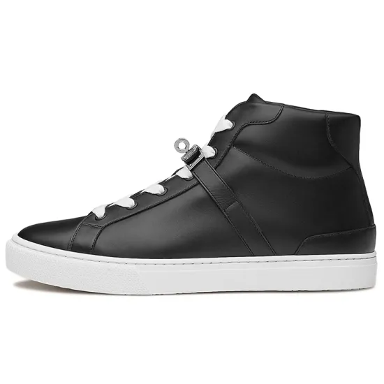HERMES Daydream Skateboard Shoes Men High-Top Black