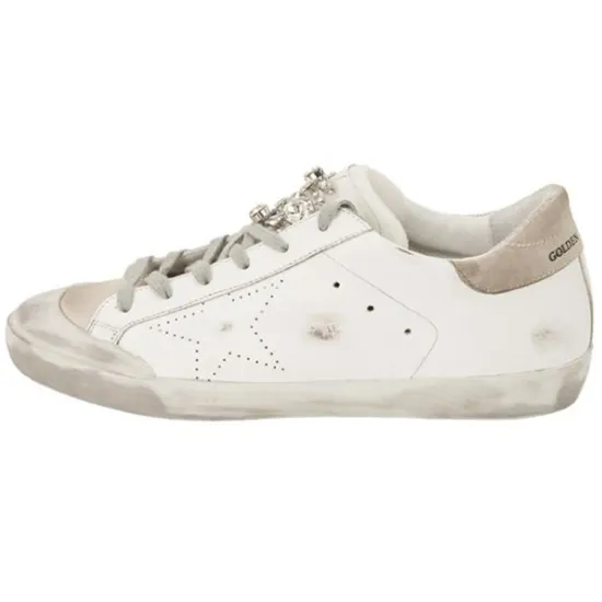 Golden Goose Super Star Stylish Skateboarding Shoes Women's White