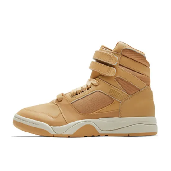 PUMA Palace Guard Skateboarding Shoes Unisex High-top Brown/white