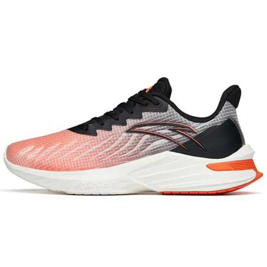 ANTA DuCi1 Running Shoes Men Low-Top Ivory White/Lava Orange/Black
