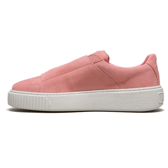 PUMA Platform Skateboarding Shoes Women's Low-top Chalk White