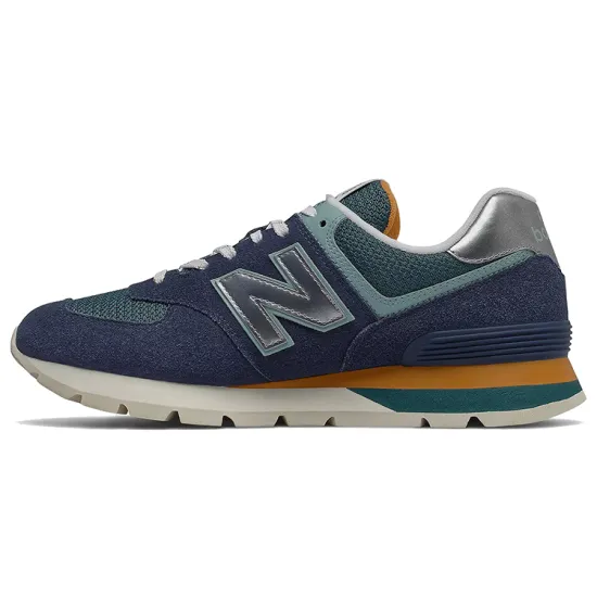 New Balance NB 574 Running Shoes Unisex Low-top Indigo/yellow/natural Green/silver