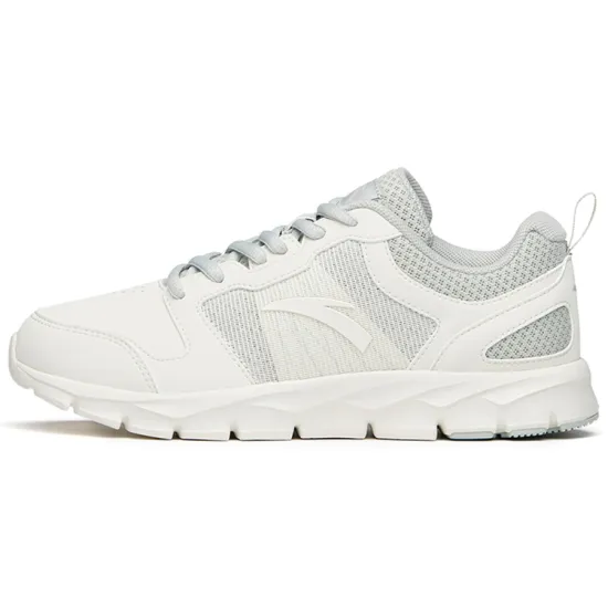 Anta Cushioned Slip-Resistant Abrasion-Resistant Breathable Low-Top Running Shoes Women's White Green