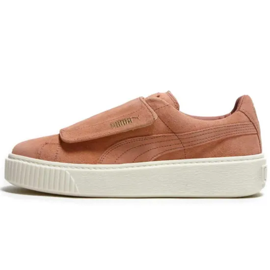 PUMA Suede Skateboarding Shoes Women's Low-top Powder