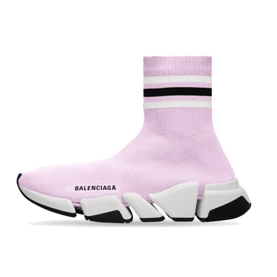 Balenciaga Speed 2.0 Stripped Pink Women's